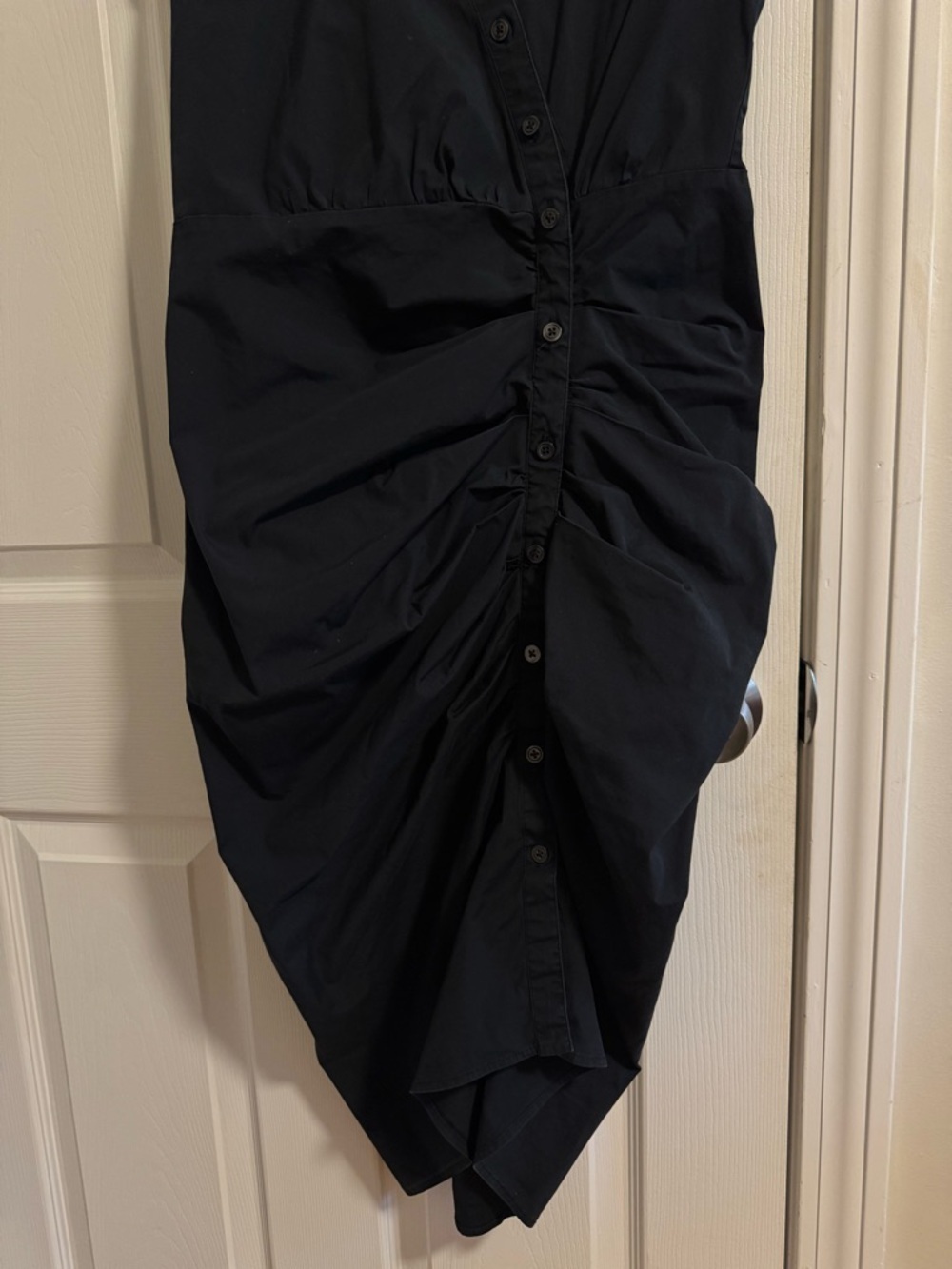VERONICA BEARD Ruched Shirt Dress 8 - Picture 5 of 13